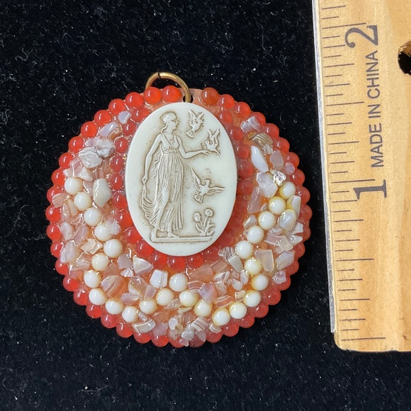 VTG 80's MICHELE SUGAR Clip Earrings and Pendant - Picture 4 of 7